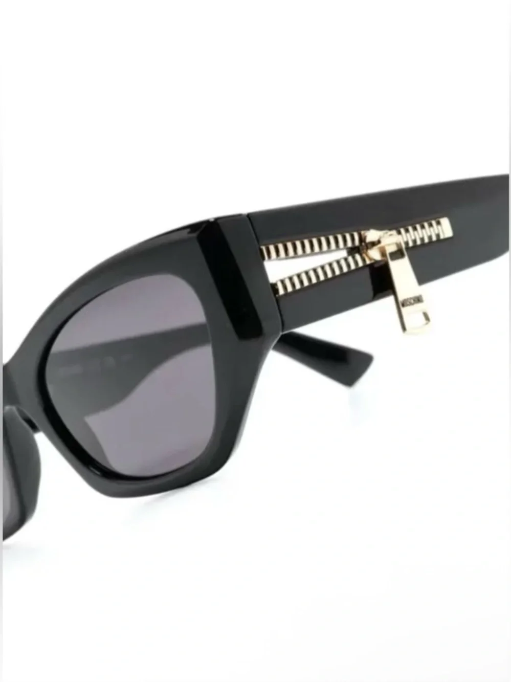 Moschino Cat-Eye Sunglasses with Zipper Accent